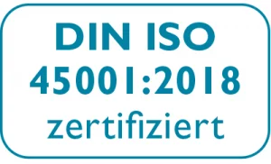 DIN EN ISO 45001X2018 zertifiziert Logo